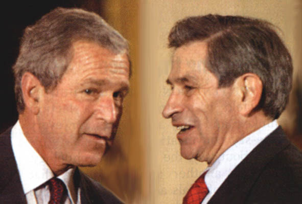 George W Bush och Paul Wolfowitz